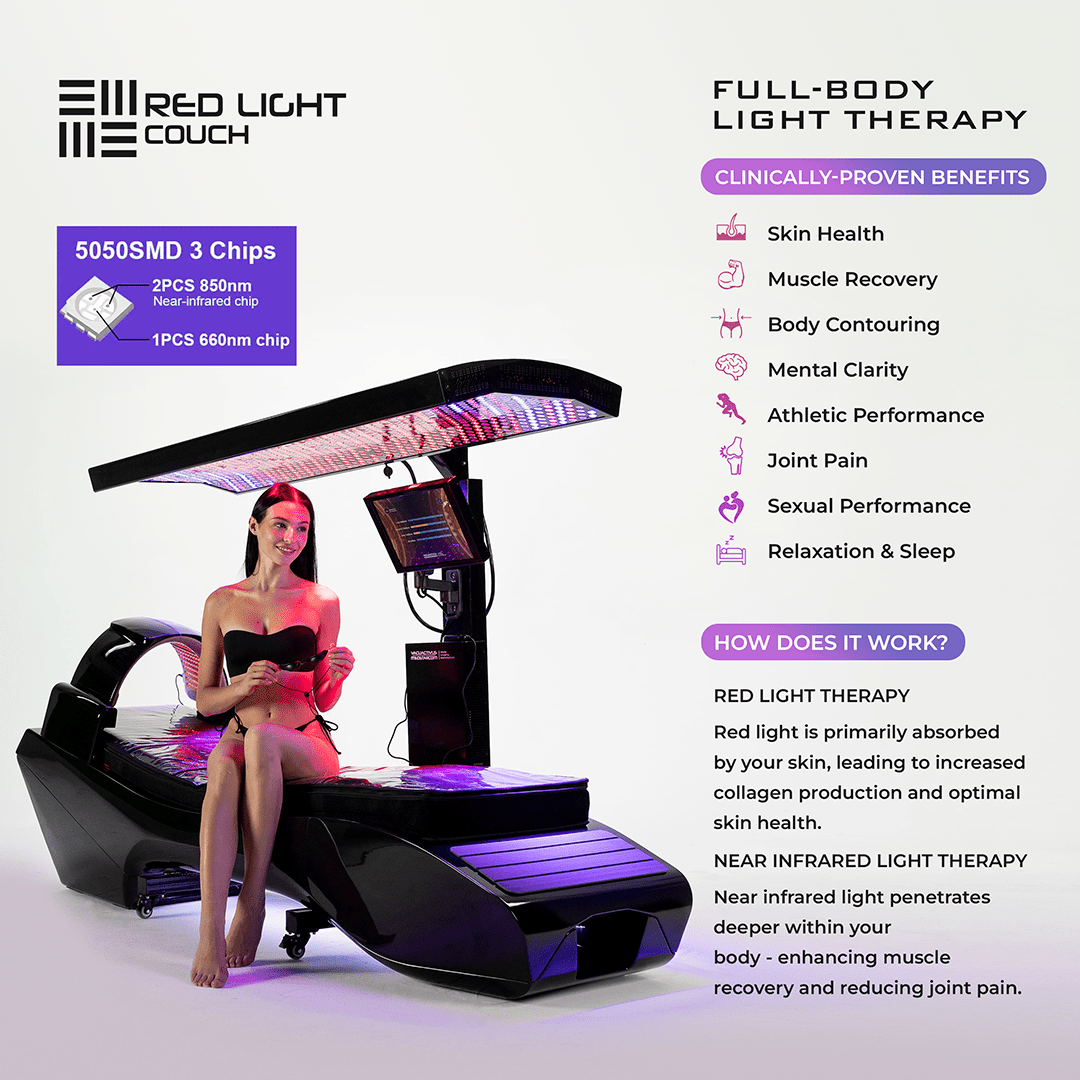 InfraCouch Red Light Therapy Bed – Full Body LED Therapy