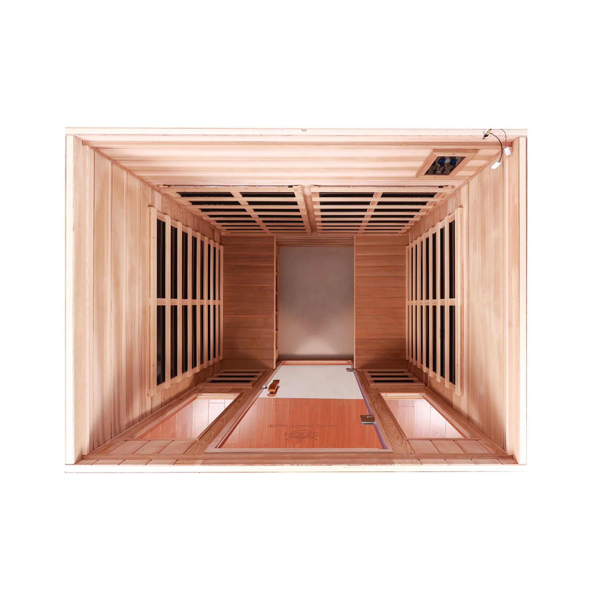 Thermora 4-Person Outdoor Infrared Hemlock Sauna With Tempered Glass Door (SAK82140)